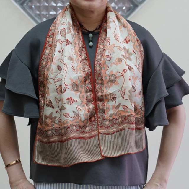 Syal scarf batik sutra Tulis premium