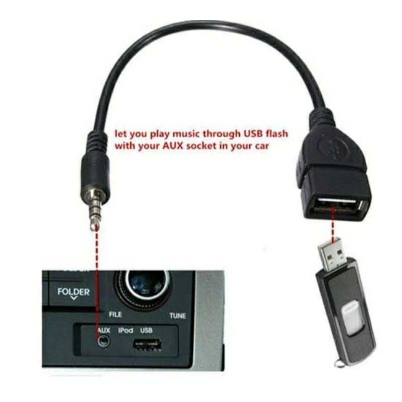 Aux to USB Female - USB Female to AUX 3.5 mm