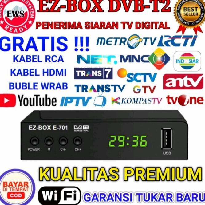 Ez-Box Set Top Box Dvb-T2 Penerima Siaran Televisi Digital
