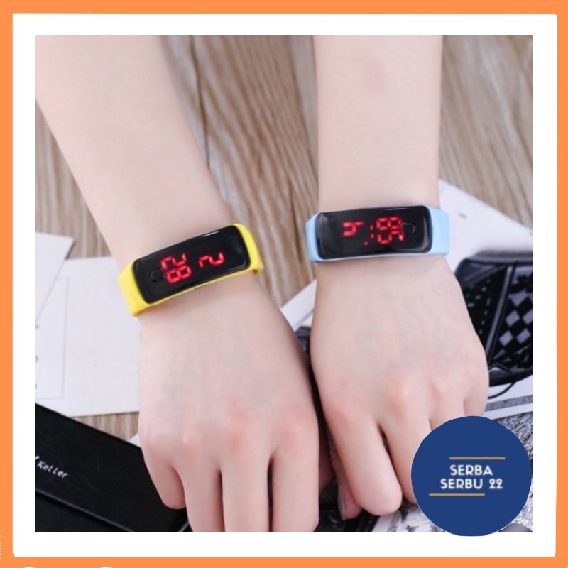 Jam Tangan Sport LED Digital Anti Air Strap Karet Watch Jam Tangan Fashion Murah Import.