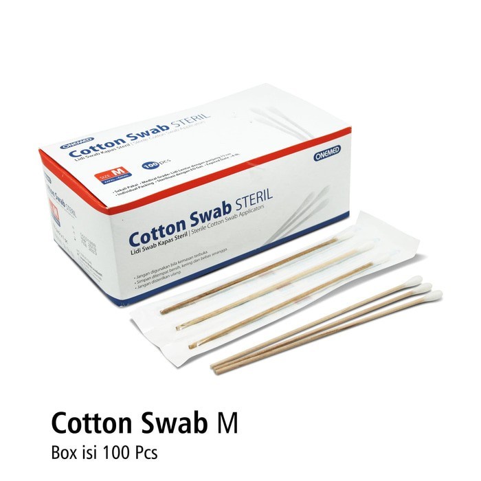 Cotton Swab Steril Onemed Isi 100