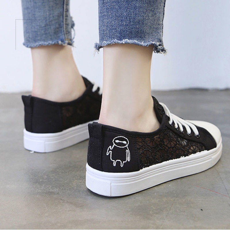 Gobra ♕ SEP005 (Tanpa Kotak) SEPATU Sneakers Wanita Motif Baymax Lace Kasual Model Korea Fashion Casual Sport Import