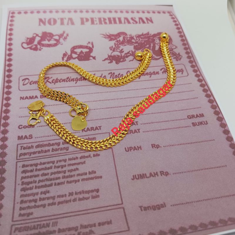 gelang tikar terbuat dari koin asli,gelang titanium asli anti luntur anti karat,gelang berlapis emas 24 K,gelang emas muda,gelang perhiasan wanita terbaru import,