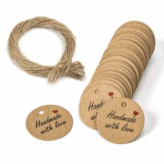  Hang  Tag  Handmade with Love Hangtag tags  parcel toples dus 