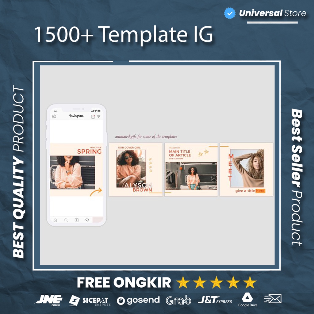 Koleksi 1500+ Template Feed Story Banner IG FB Youtube Instagram Facebook Carousel
