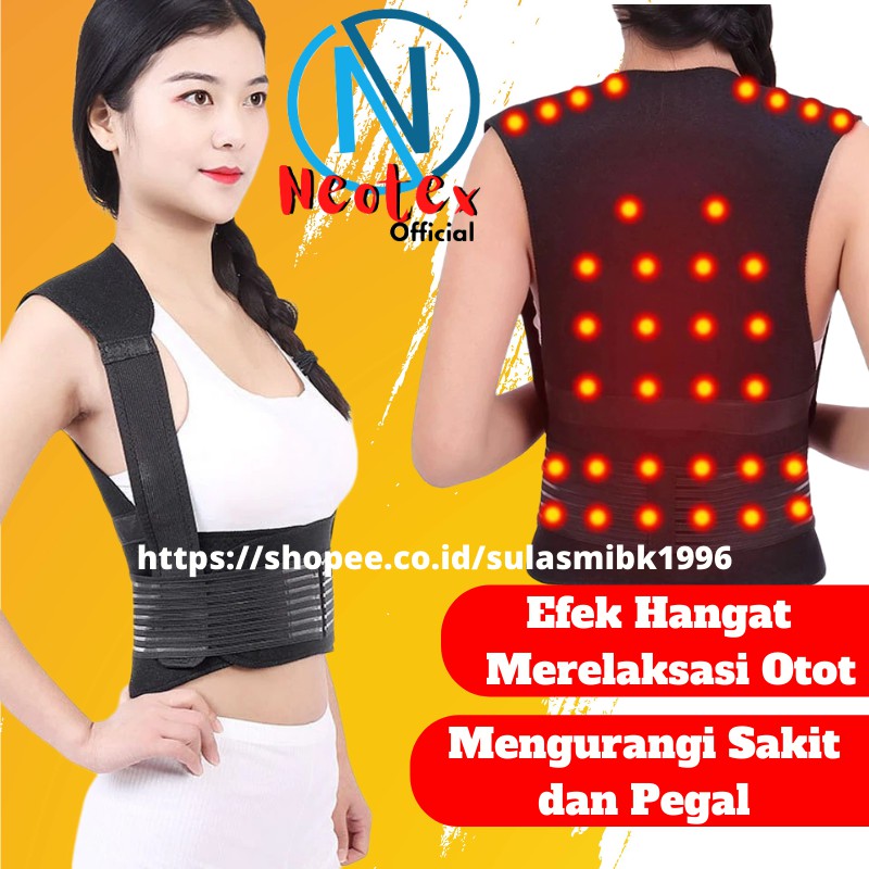 Sabuk Kesehatan Alat Terapi Tourmaline Back Waist Shoulder Sabuk Terapi Badan Punggung Pinggang