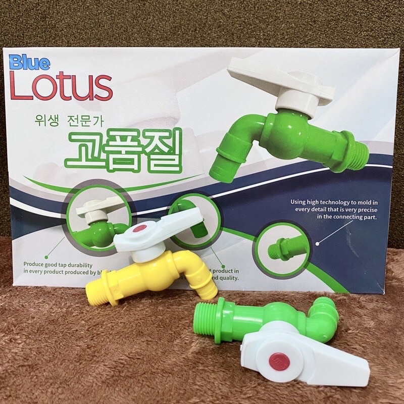 Keran Air Blue Lotus Warna / Keran air plastik murah / Keran air plastik kokoh