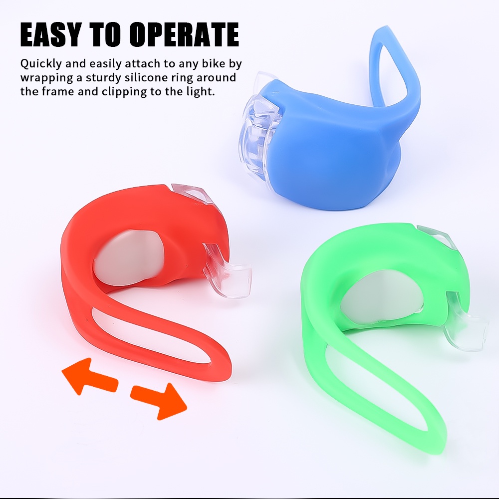 Hot Sale/Silikon Lampu Depan Sepeda Senter LED/Lampu Stang Tahan Air/Lampu Peringatan Bersepeda Malam Hari/Aksesoris Sepeda MTB