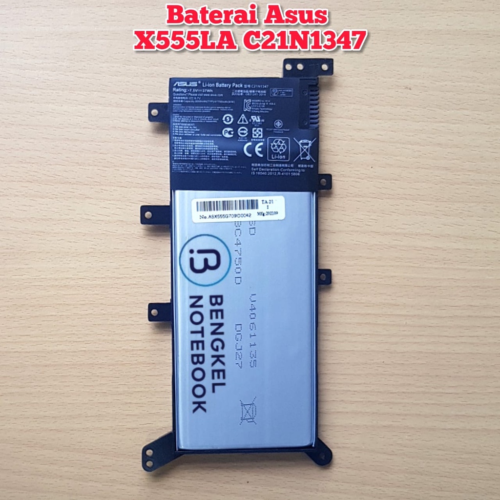 Baterai Asus X555LA C21N1347 ASUS X554L X555 X555L X555LD X555LN X555MA X555B 2ICP4/63/134