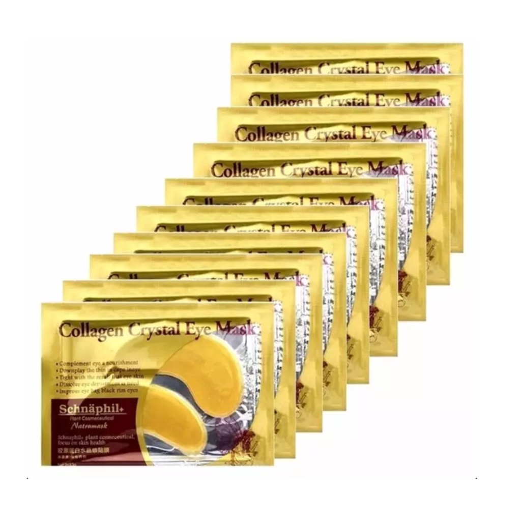 TERMURAH - 20 Pcs !!! Masker Mata Collagen Crystal Eye Mask ORIGINAL / Masker Mata Gold Collagen Emas / Masker Mata Panda Kantung / Masker Mata Untuk Tidur / Eye Patch Mask Masker Organik Anti Kerut Melembabkan Skincare Masker Wajah ORIGINAL