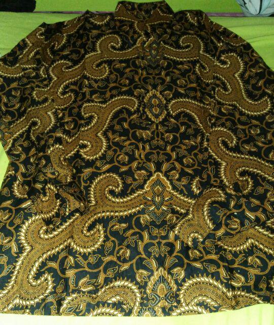Pripoen Batik Kbp341 - Kemeja Batik Pria Sogan Warna Coklat Motif Mahkota
