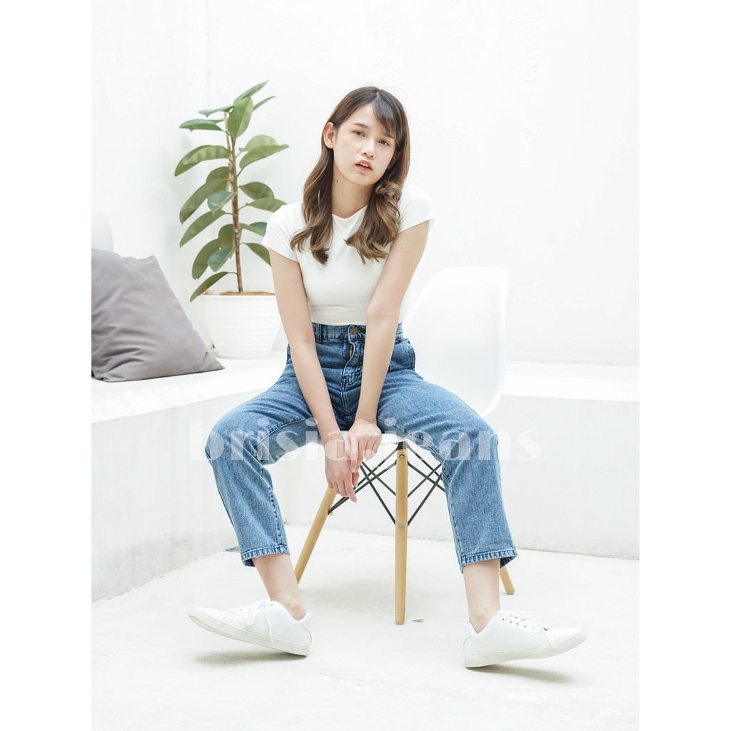 BRISIA JEANS - STELLA Highwaist Boyfriend Jeans - Size 27-34 / Bigsize Jeans Boyfriend