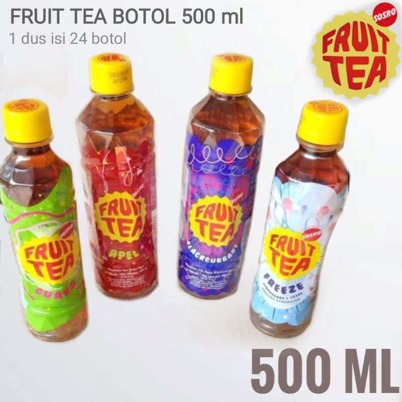 Fruit tea botol kemasan 500ml khusus gosend