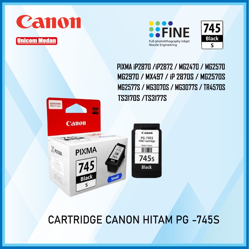 CARTRIDGE CANON PG-745s BLACK - PG 745 HITAM