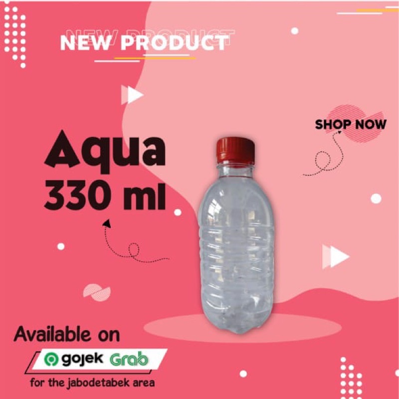Botol Aqua 300ml isi 50pcs paling murah 