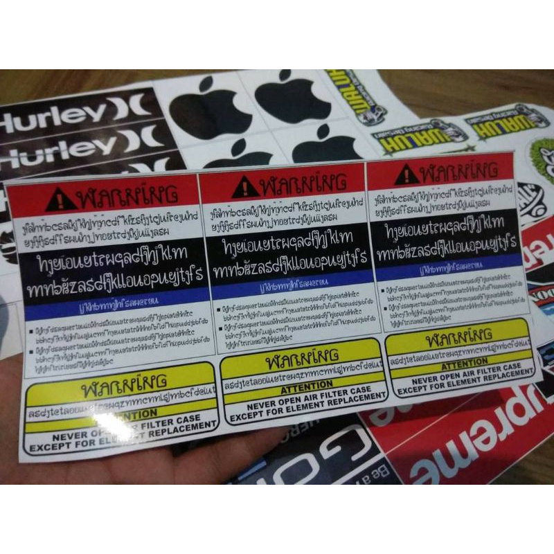 stiker warning thailand