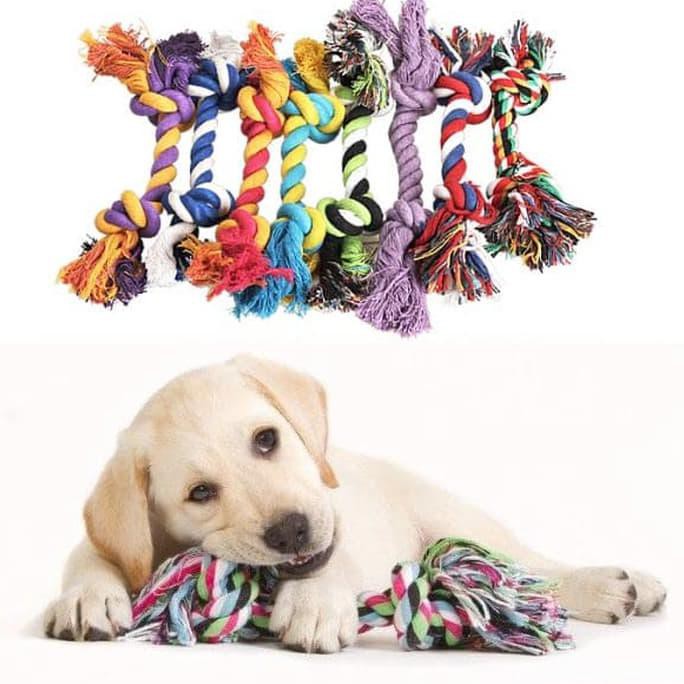 

PT004 Mainan Gigitan Anak Anjing 17CM Puppy Dog Toy Rope Tug of War
