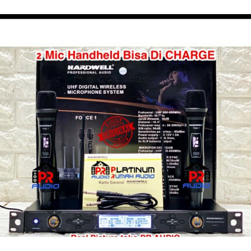 Mic wireless Hardwel force 1 original (mic bisa di charger)