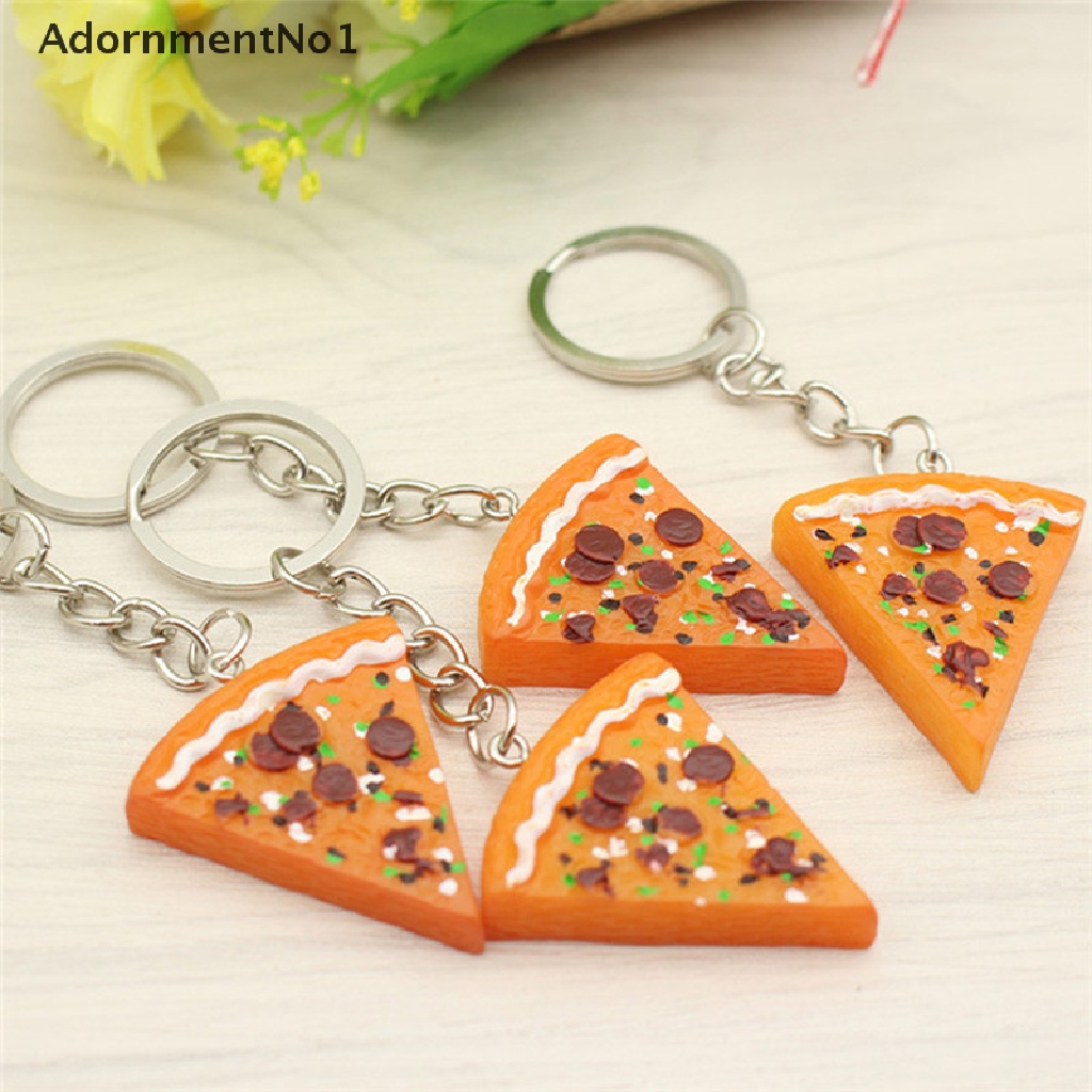 (AdornmentNo1) 1pc / 6pcs Gantungan Kunci Bentuk Pizza