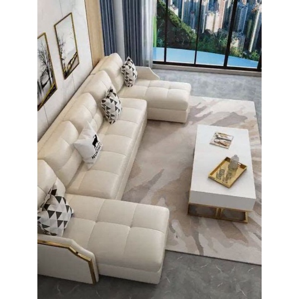 Sofa Letter U Minimalis Modern / Sofa Kulit Premium / Sofa