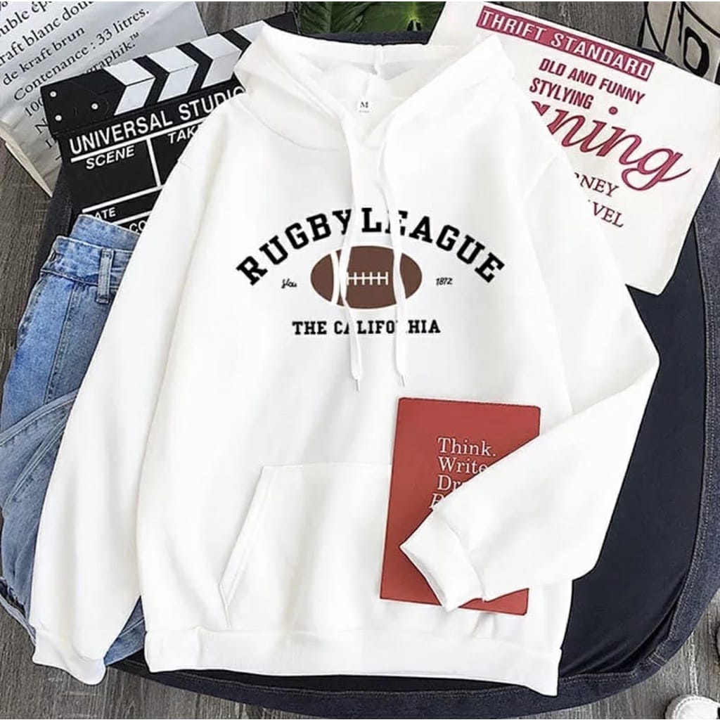 RUGBY SWEATER WANITA - SWEATER HOODIE WANITA - SWEATER HOODIE FLEECE