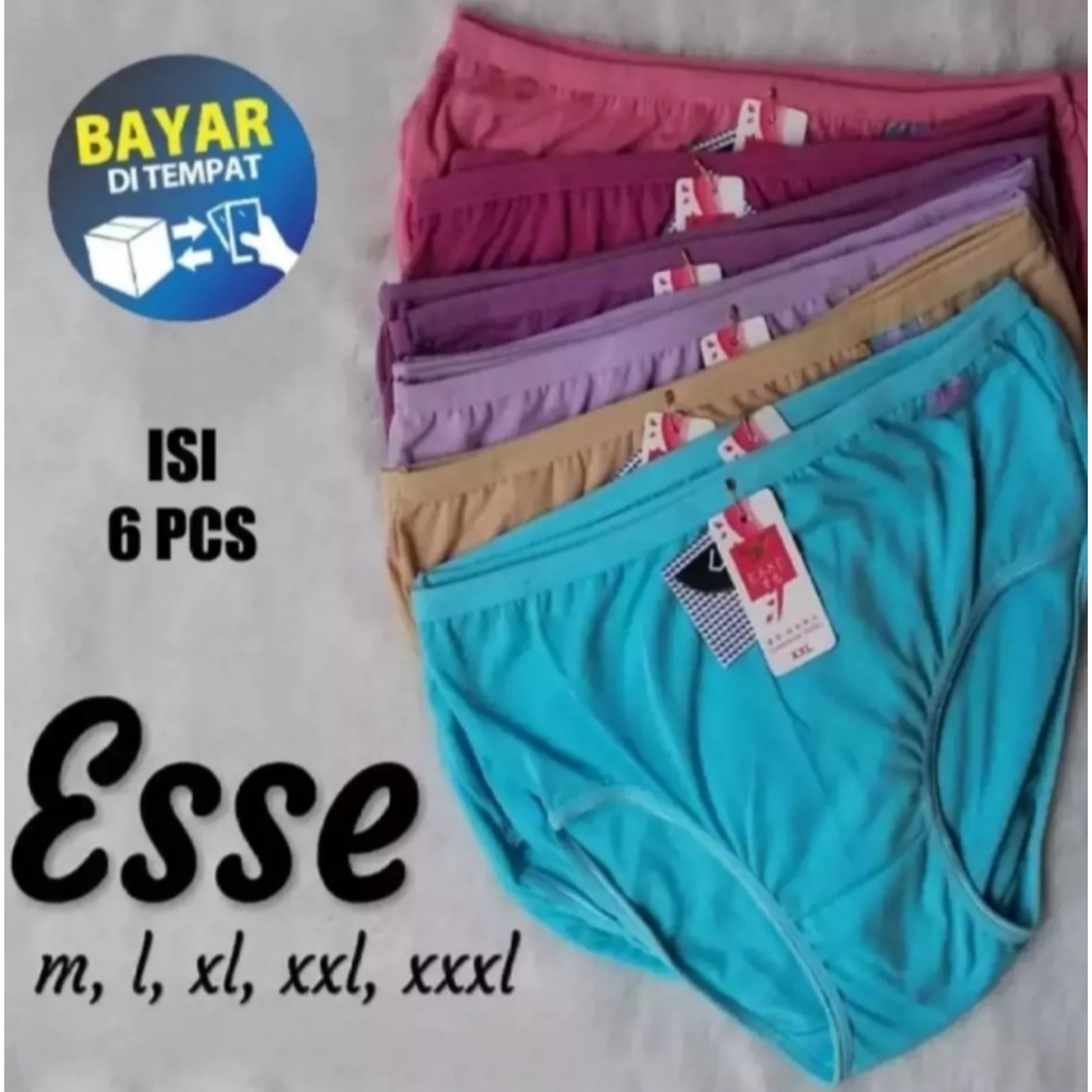 TERLARIS... 6 PCS CELANA DALAM WANITA DEWASA/MULTIWARNA/CD WANITA TERMURAH/BAHAN KATUN SUPER SOFT