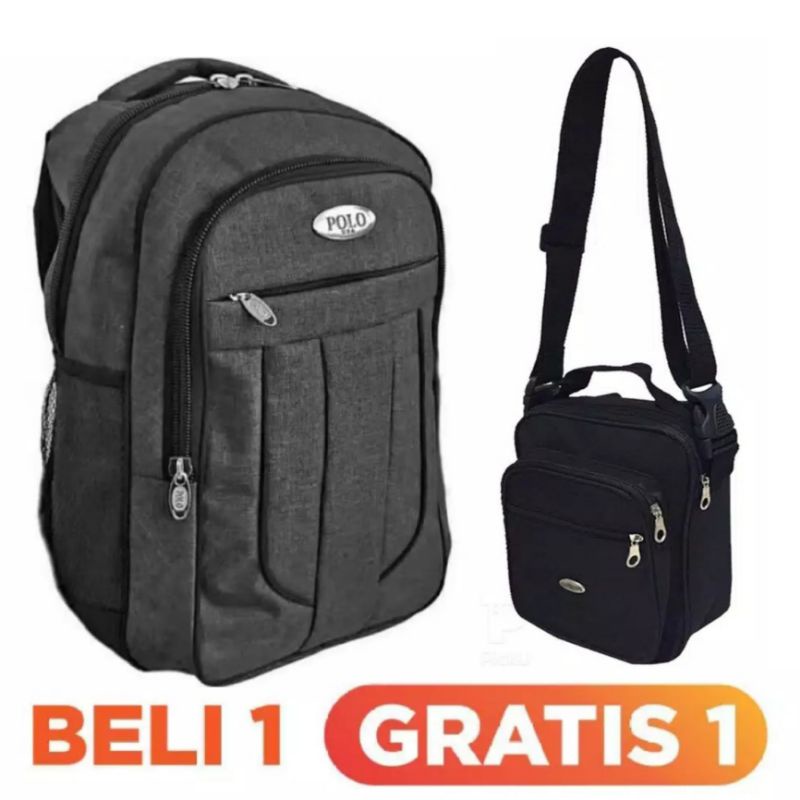 BIRTHDAY SALE BEST SELLER!! RANSEL PRIA POLO DIMANNE PARASUT 52333 LoKAL  Backpack Pria Wanita Kuat