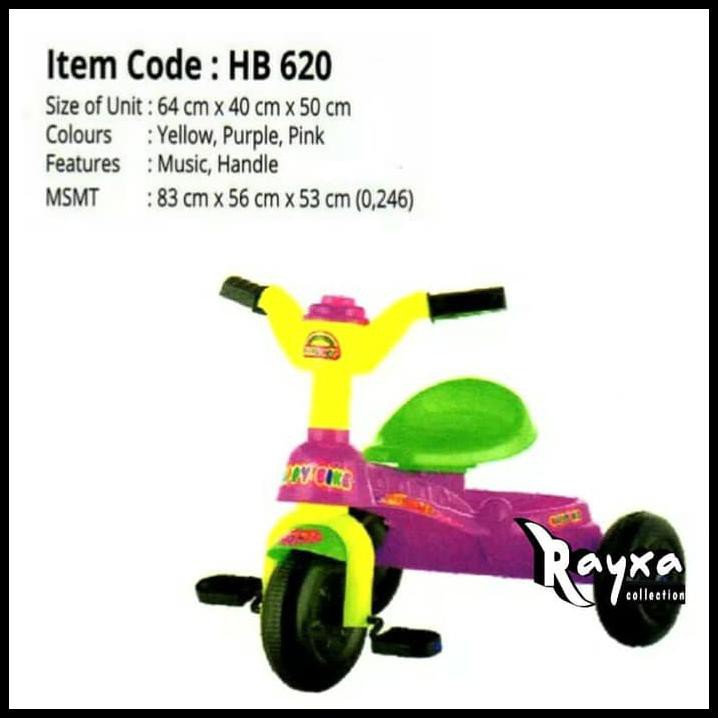 Jual Sepeda Roda Tiga Anak Hb 620 Lengkap Dengan Musik