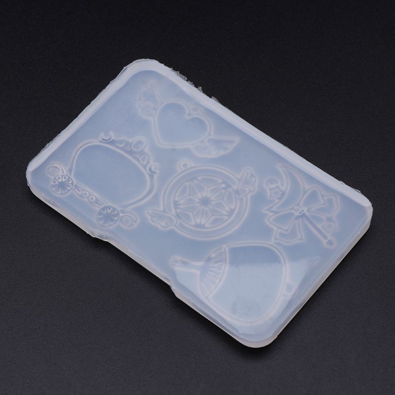 Glitter Silicone Mold DIY Jewelry Frame Cake Decoration Epoxy Resin Crafts Pendant Bakery Crafts Molds Combine Accessories