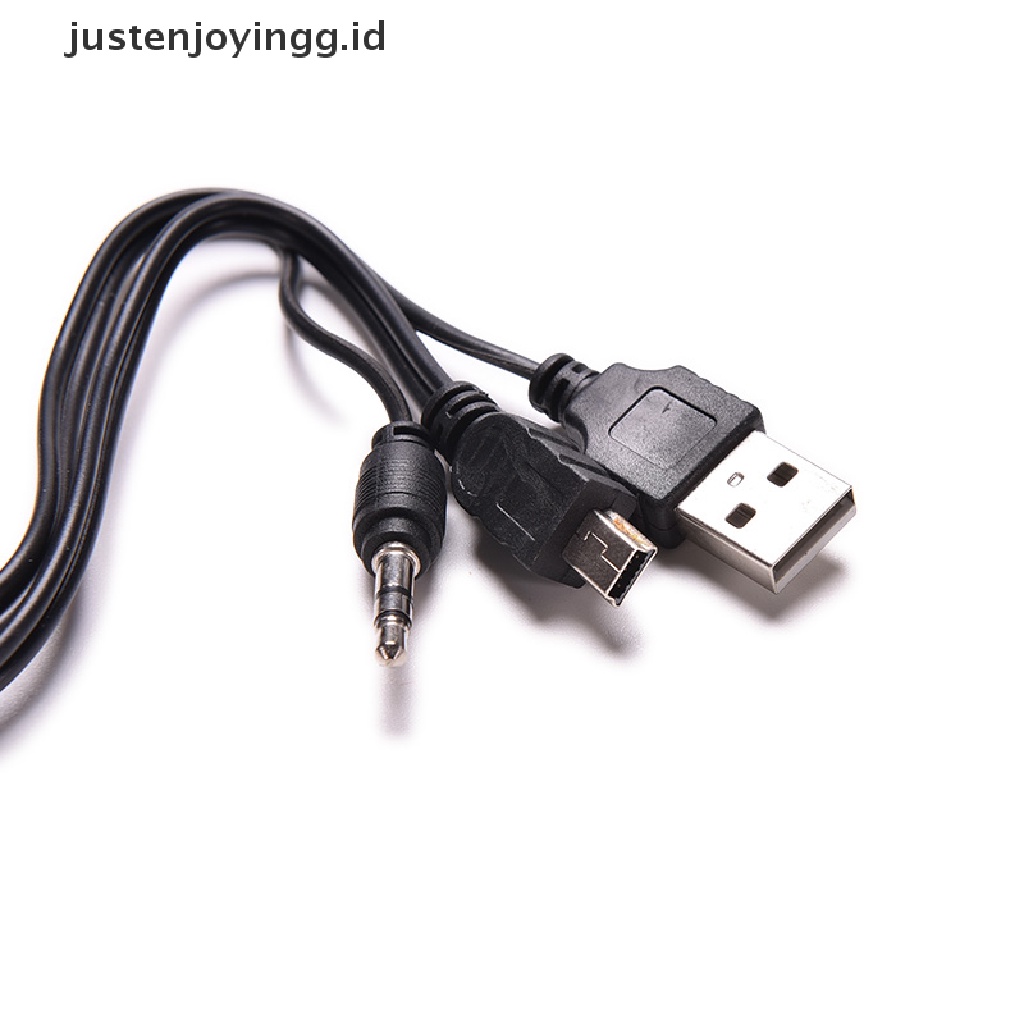 // justenjoyingg.id // 3.5mm USB to Mini USB Standard Audio Jack Connection Cable for Speakers Mp3/4 ~