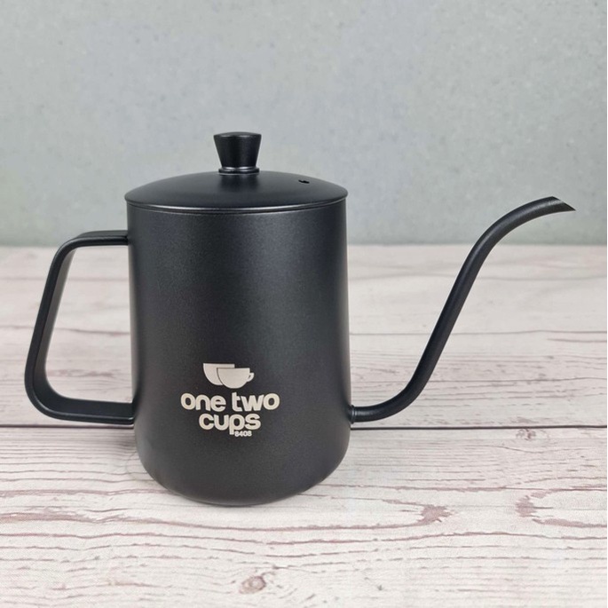 One Two Cups Coffee Maker Pot Long Mouth Drip Kettle Teko Kopi Barista 600ml - 8408 - Black