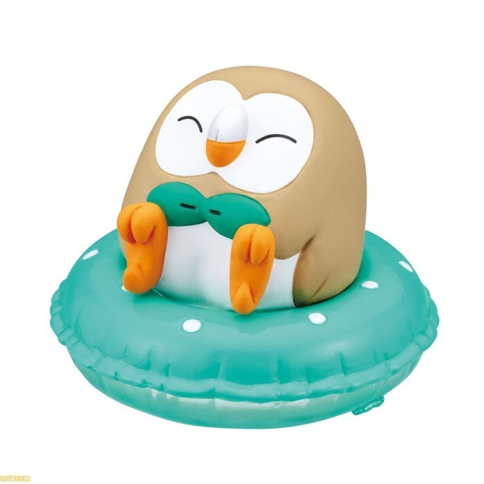 Pokemon Rowlet Giragira Sunshine Swimming Pool Gacha Gashapon Figure