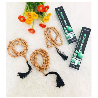 TASBIH KAYU WANGI CENDANA 99 BUTIR KEMASAN BOX / TASBIH 99 WANGI KAYU CENDANA