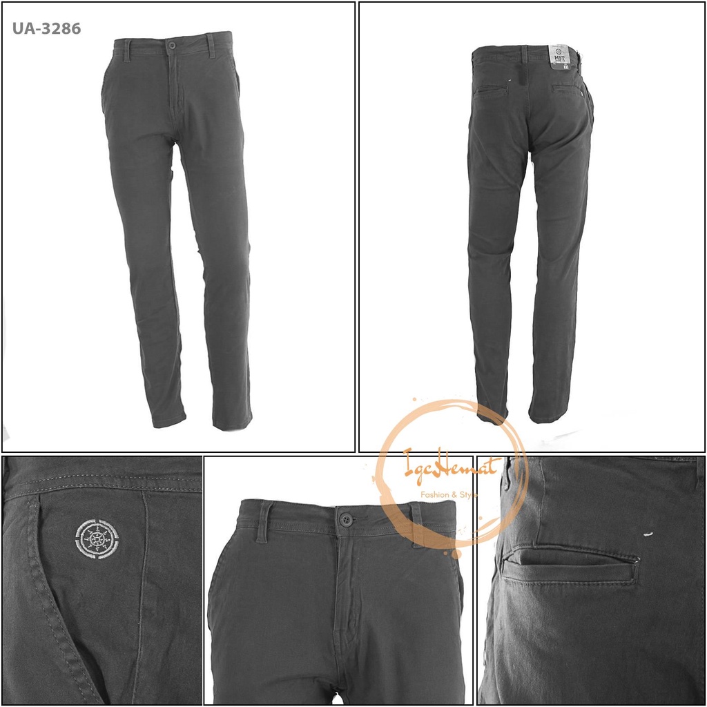 CELANA PANJANG KATUN LAKI LAKI SLIM FIT MST 33-38[UA3286]