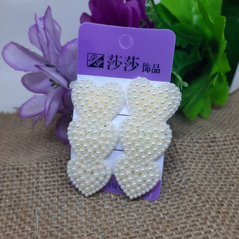 Jepit Rambut Mutiara Isi 1sett Jepit Rambut Tip Top Mutiara 5cm