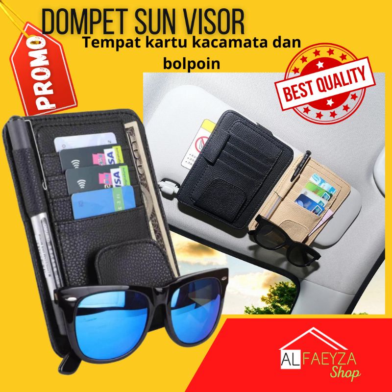 Dompet Tempat Kartu Kacamata Dll Sunvisor Mobil Car Sunvisor Organizer