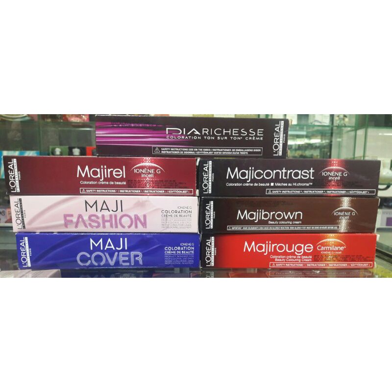 PEWARNA RAMBUT LOREAL MAJIREL,MAJICONTRAS,MAJI FASHION,DEA RICHESSE