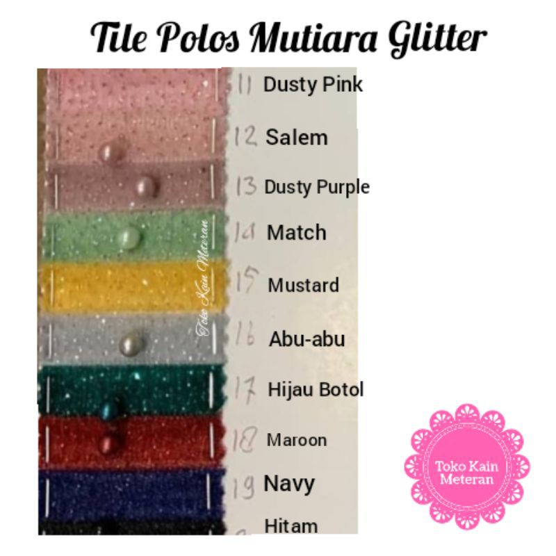 KAIN TILE TULLE MUTIARA GLITTER POLOS