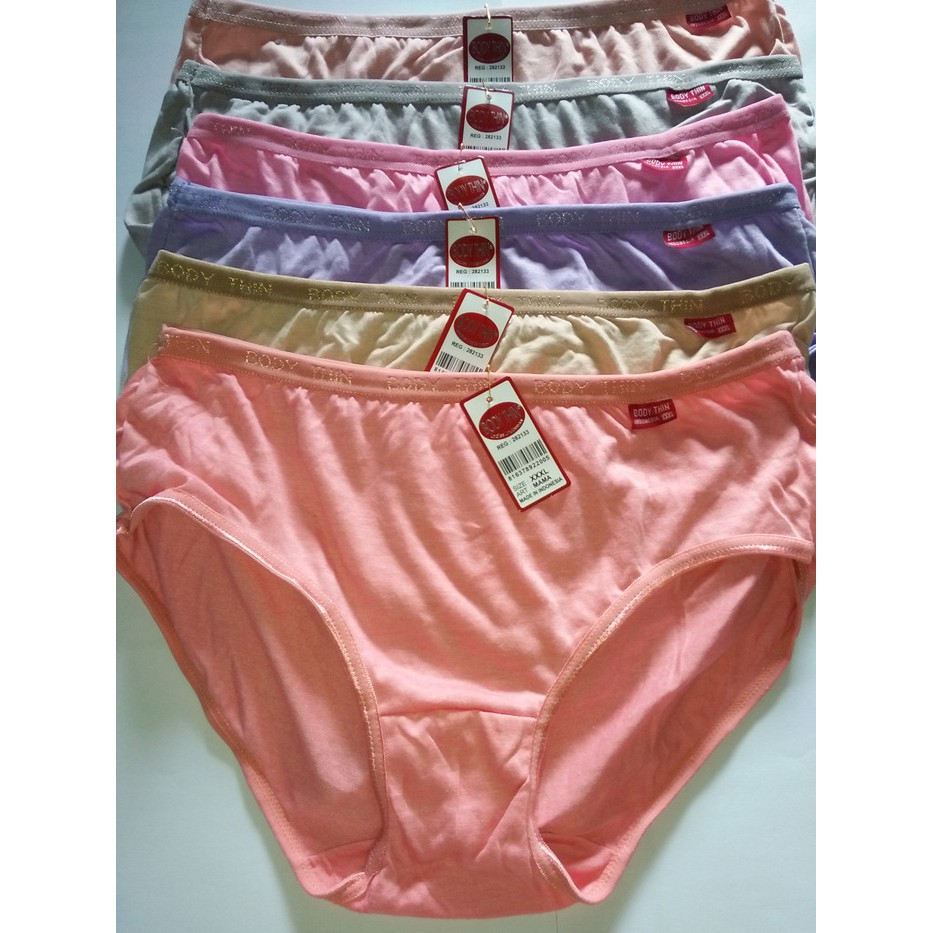 CD BODYTHIN Wanita Dewasa - Celana Dalam BODY THIN Perempuan Katun Adem Polos ABG Remaja Cewe Cewek | Sguna Ecer Eceran Satuan