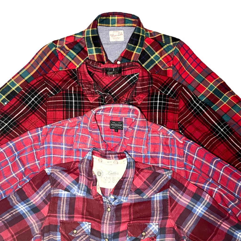 Preloved Kemeja Baju Flanel Branded (Uniqlo, H&m, dll) Wanita