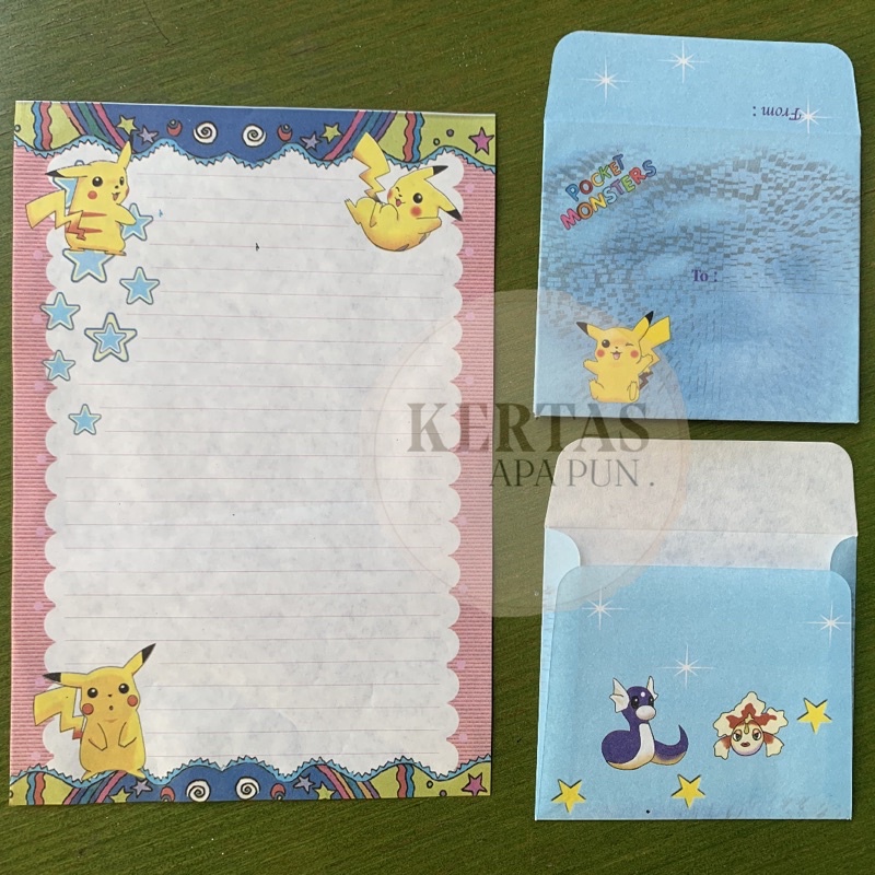 

9pcs / Set Amplop Kertas Surat Kartun Lama Lucu Pokemon Pikachu Barbie Pocket Monster Cardcaptor Sakura Westlife