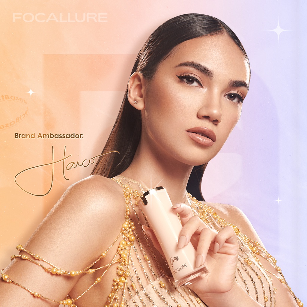 FOCALLURE 3pcs Beauty Set Makeup Set (Poreless Foundation #03 + Oil-control loose powder #02+Air Mist Lip Cream)