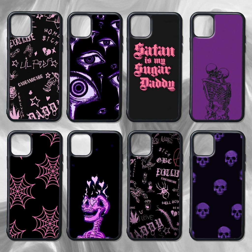 CASE CUSTOM RUBBER IPHONE ANDROID CASING ALL TYPE TEMA GOTH PINK PURPLE Y2K AESTHETIC
