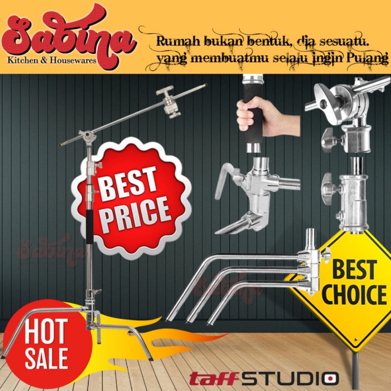 Tiang Multifungsi C Stand Heavy Duty Boom Arm Light Tripod Studio 10KG