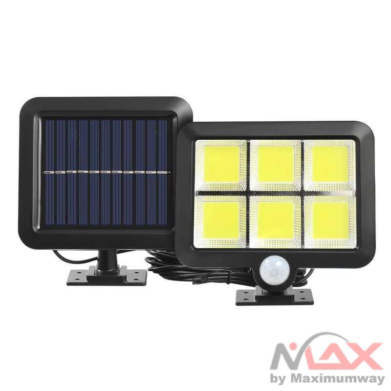 Lampu Teras Lampu Taman Lampu Jalan tenaga surya Sensor Gerak PIR 120LED Panel terpisah dengan kabel, Solar panel Outdoor anti air waterproof lampu pagar taman 120 olar Light Outdoor Motion Sensor Recharge Solar Wall Light Waterproof Emergency Light