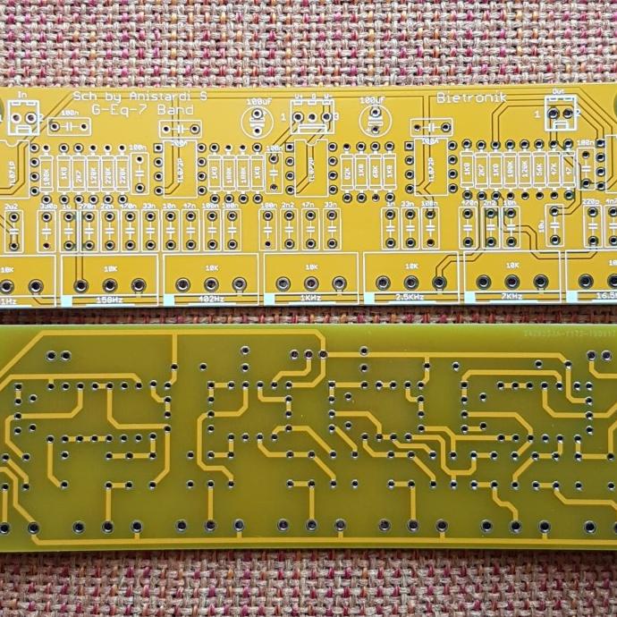 %%%%] PCB EQUALIZER 7 BAND Dual OpAmp