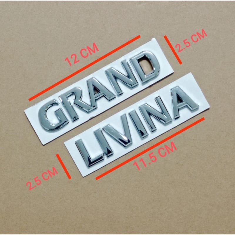 LOGO EMBLEM GRAND LIVINA CHROME QUALITAS SUPER