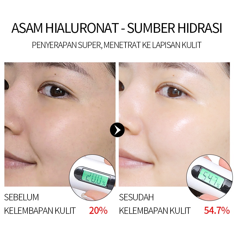 LAIKOU Hyaluronic Acid Serum Wajah Mengurangi Keriput Garis Halus Esensi Perbaikan Kelembapan  30 Ml