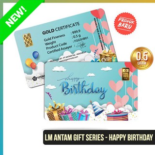 Emas Antam 0,5 Gram Gift Series - Gift Card Happy Birthday