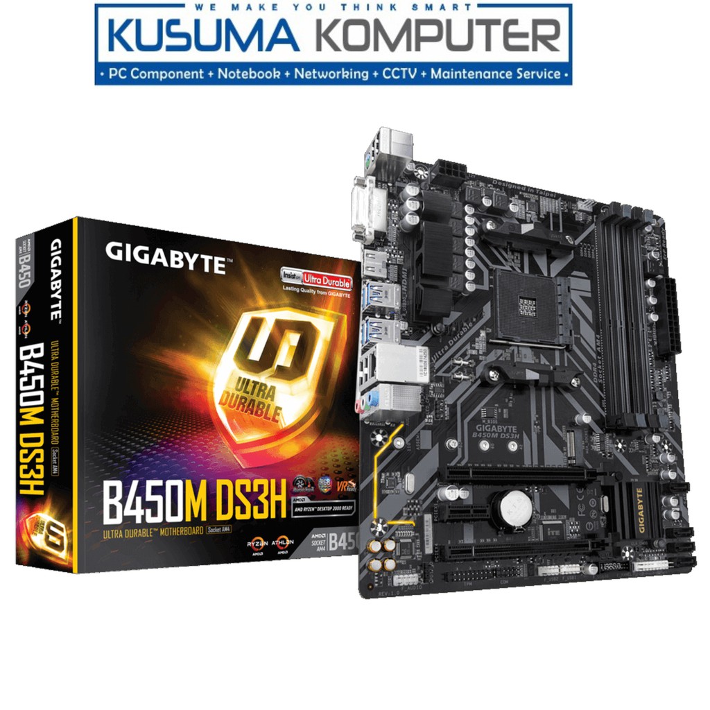 Motherboard Gigabyte B450M DS3H, 4DIMMs, M.2 NVMe, RGB FUSION